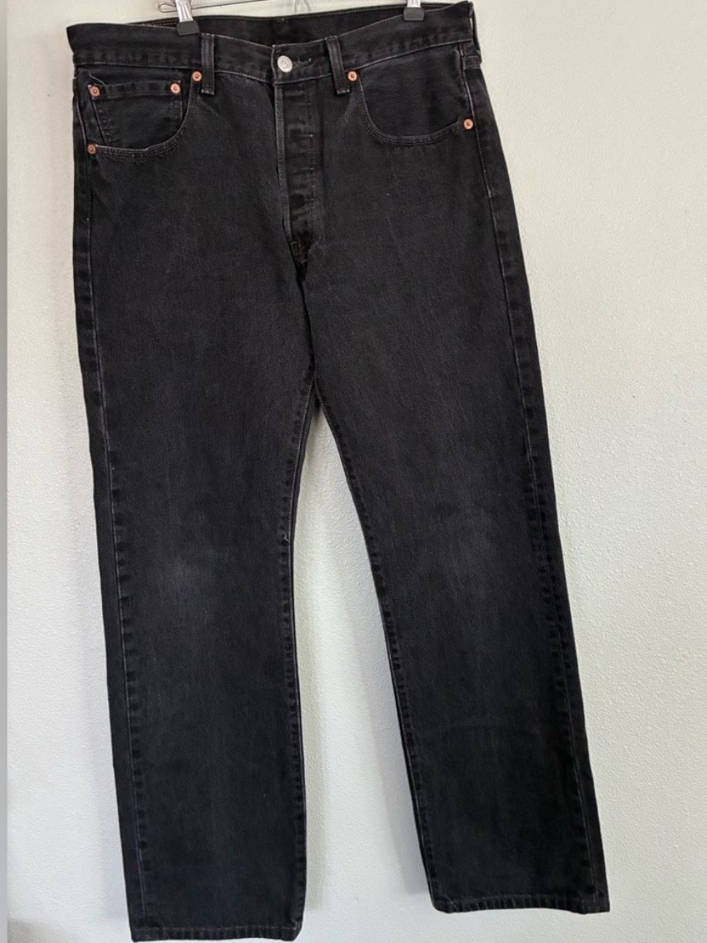 Levi’s 501 Original Fit Straight Leg Jeans Men’s 34x32 Black Wash Denim